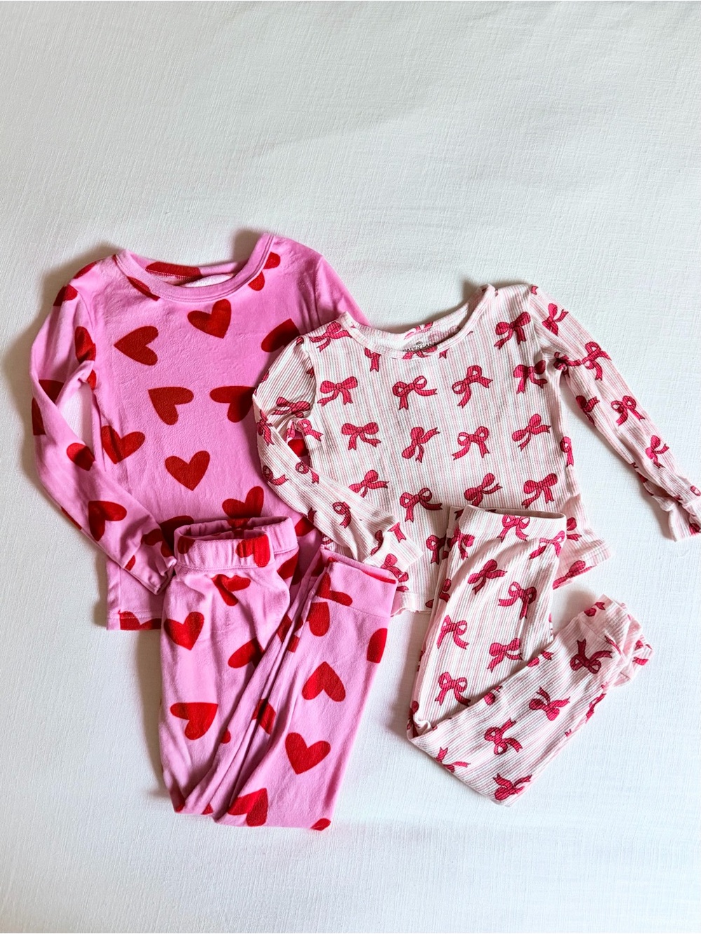 Bundle Caden Lane Waffle Bamboo and Cat&Jack Snuggle Soft Pajama Sets 4T